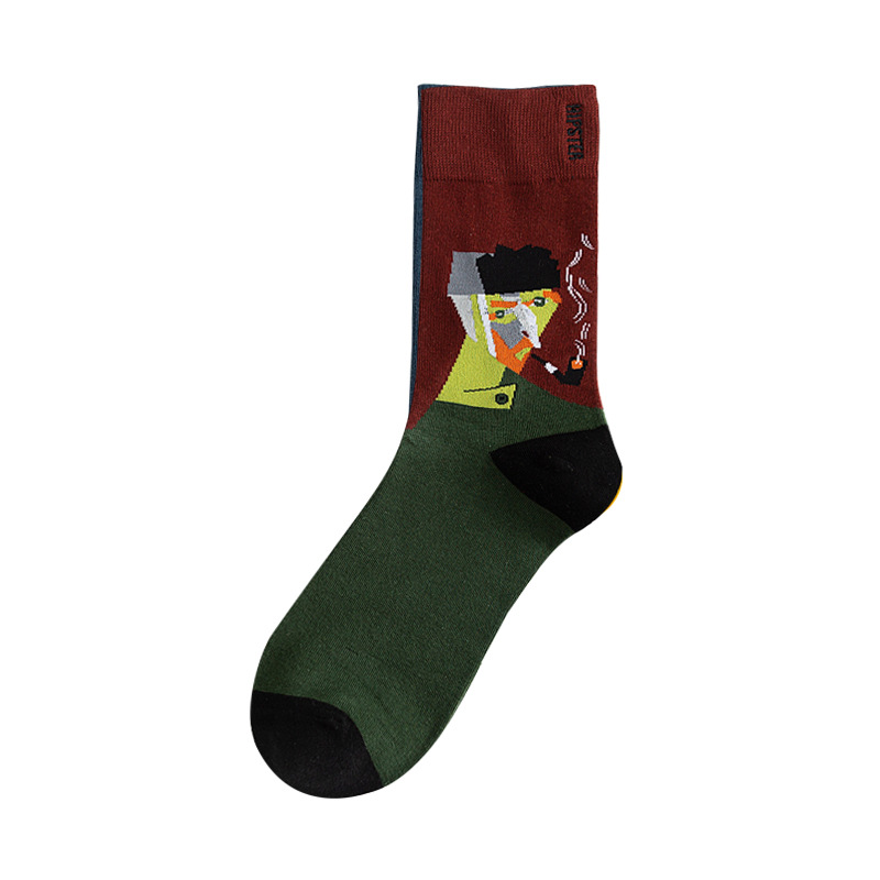 Glad Xvan Autumn Winter Socks Creative Personality Wind Hit The Color Pure Cotton Socks